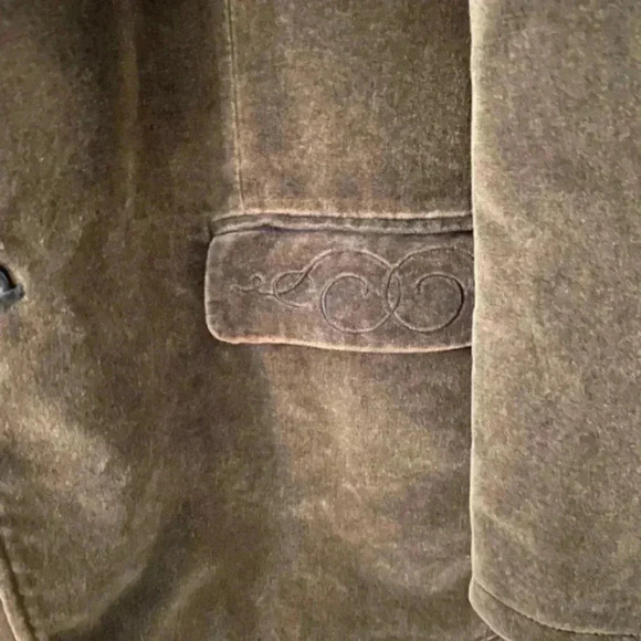 Xtreme Couture Mens Embroidered Royalty Velour Brown Blazer - Picture 4 of 7